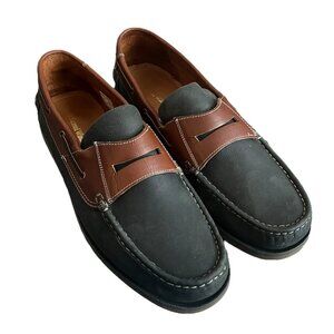 Samuel Windsor Shoes Mens 13 Penny Loafers Grayish Green Brown Collegiate Preppy